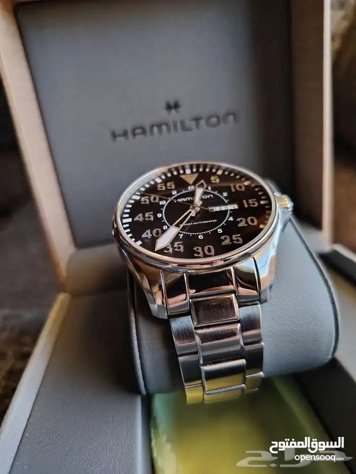 ساعة يد Hamilton Khaki Aviation Pilot بحالة ممتازه جدا 6