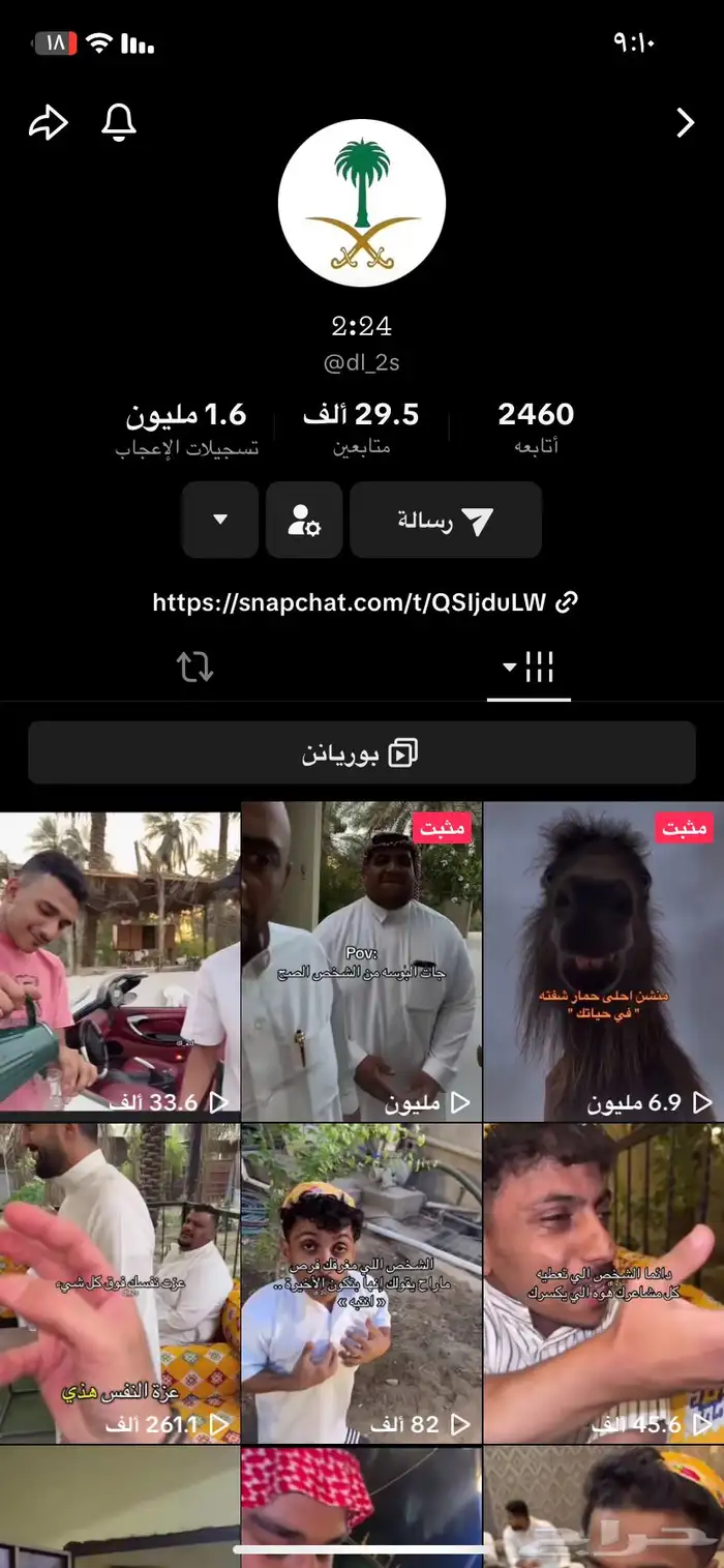 حساب تيك توك للبيع المتابعين 29.5 الف 0