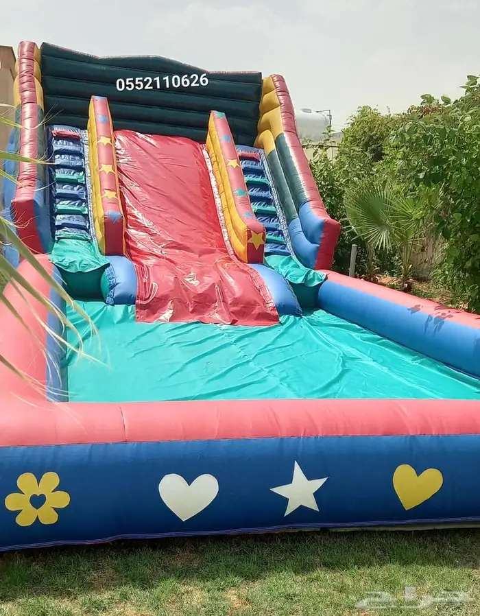 نطيطات زحليقه مائيه ايجار ملعب صابوني 0