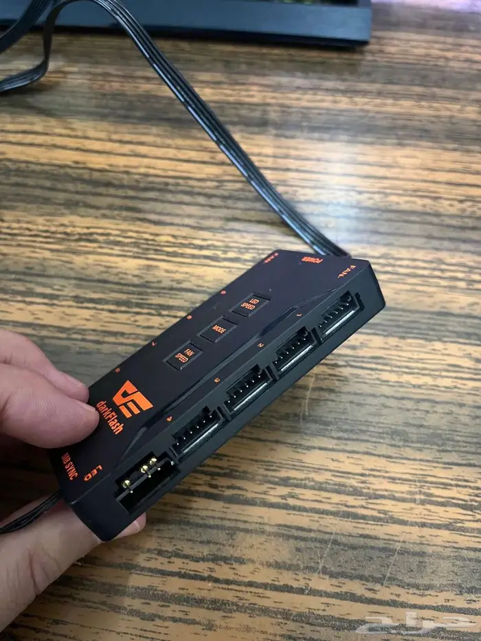 مروحتين تبريد gaming للPC اضاءة RGB براندDark Flash مع ريموت 3