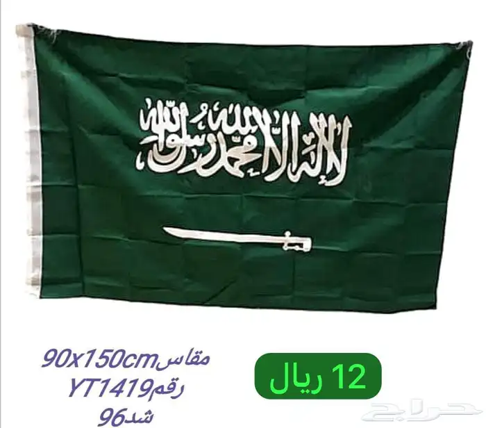علم يوم الوطني - إعلام سعودية - يوم الوطني 95 3