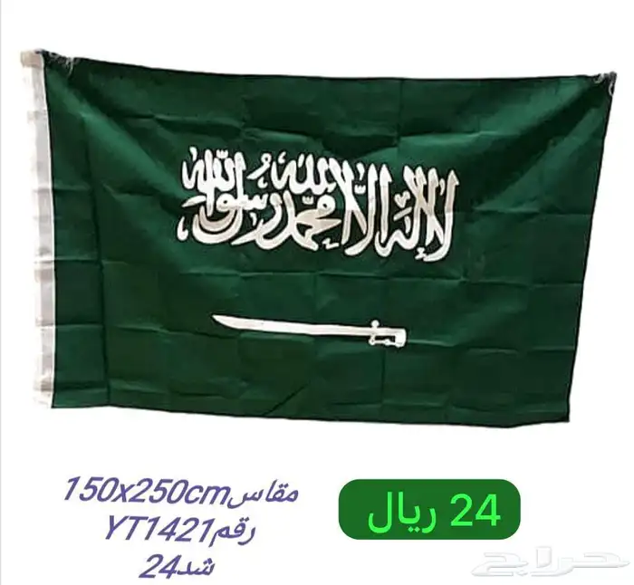 علم يوم الوطني - إعلام سعودية - يوم الوطني 95 5