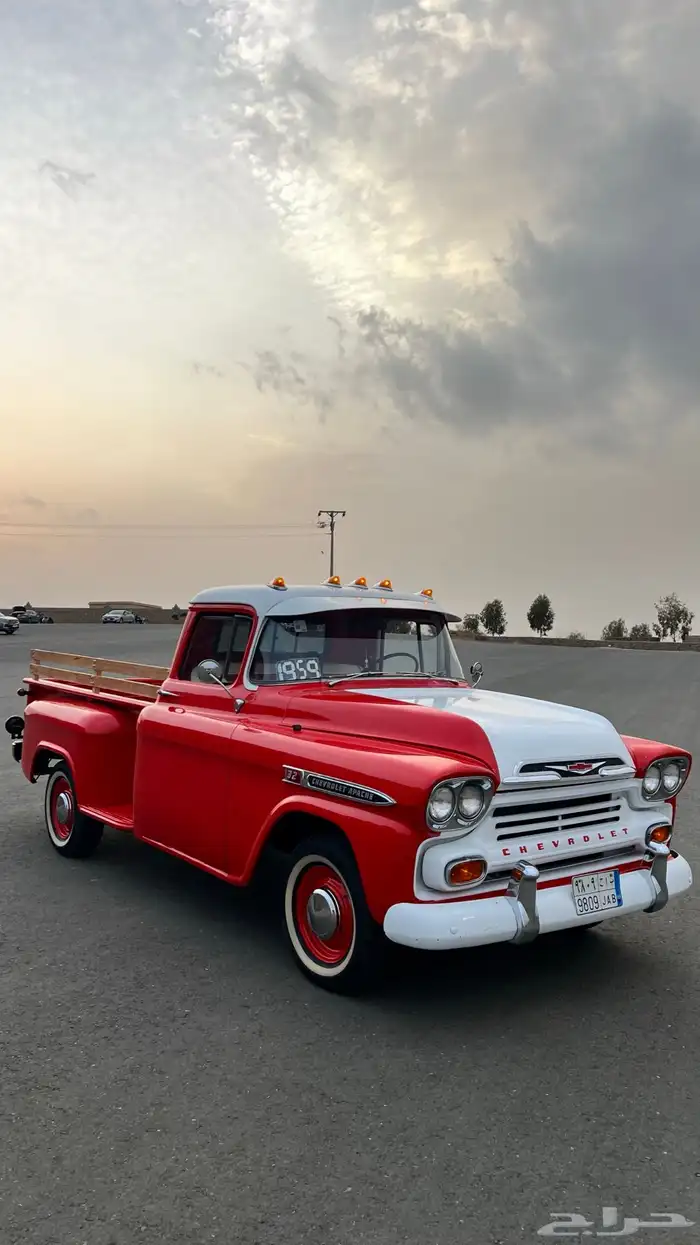 كلاسك شفر اباتشي 1959 نظيف جدا سيرا سلفرادو 6