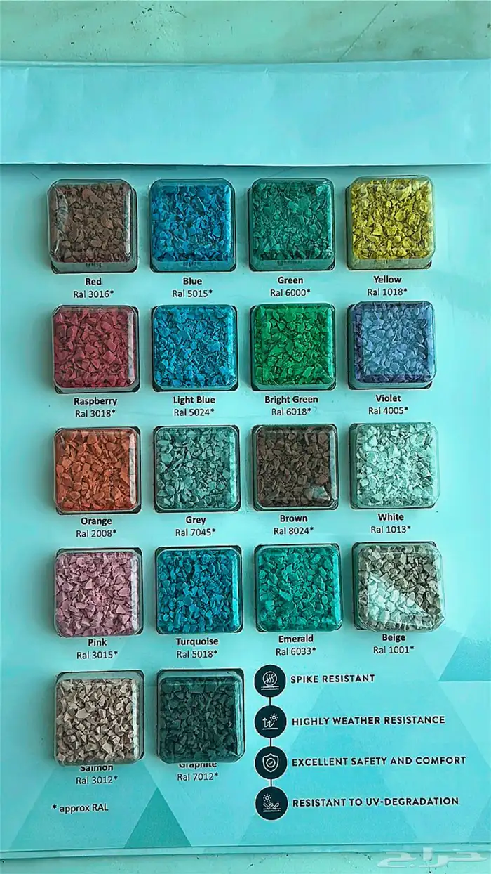 أرضيات رياضية حبيبات EPDM و SBR 3