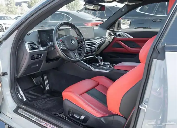 BMW M4   موديل 2024 داخليه احمر بسسسعر خيالي 7