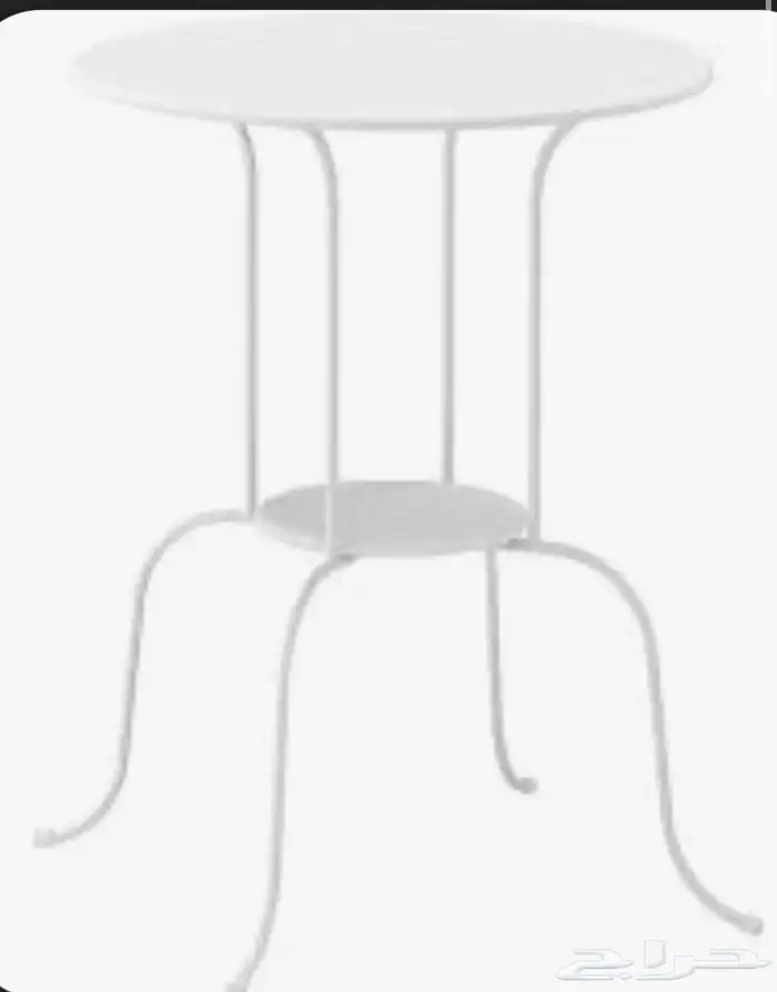 سرير نفر ونص(160x200) ابيض من ايكيا مع طاولتين 1