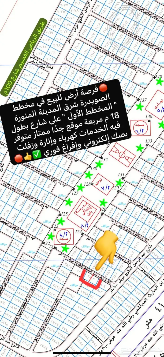فرصة أرض للبيع الصويدرة شرق المدينة المخطط الأول فقط ب58ألف 14