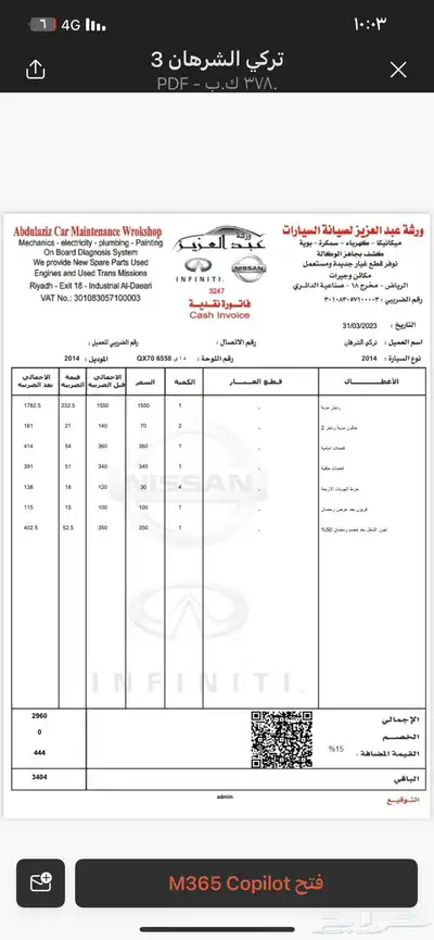 QX70 index