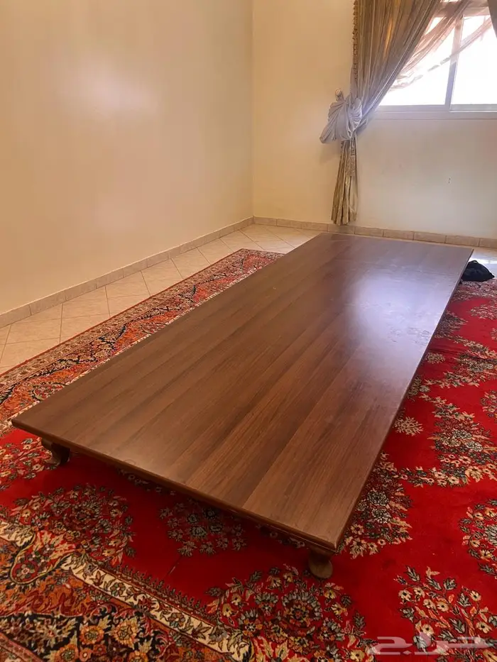 طاولة طعام أرضية ثلاثة متر خشب طبيعي 1