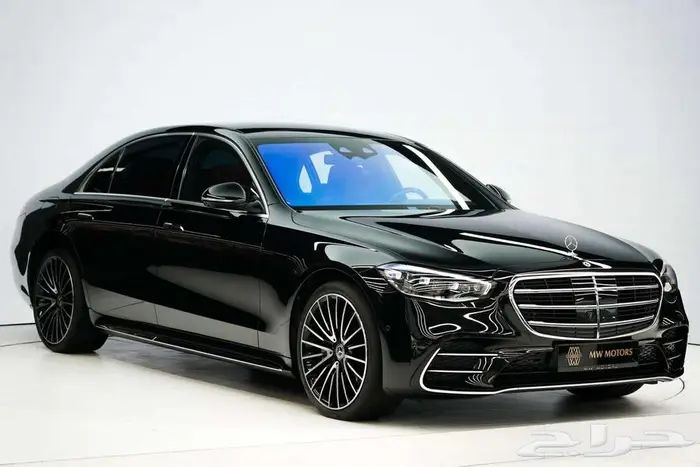 مرسيدس S 500 موديل 2024 خليجي أسود أحمر 0