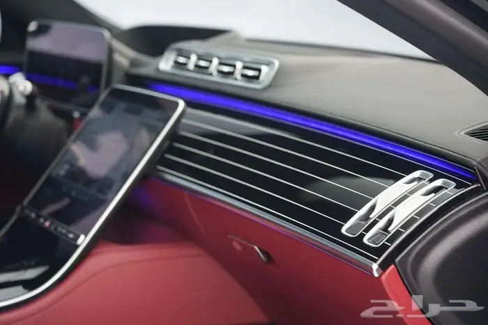 مرسيدس S 500 موديل 2024 خليجي أسود أحمر 10