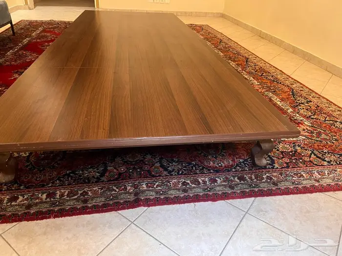 طاولة طعام أرضية ثلاثة متر خشب طبيعي 0