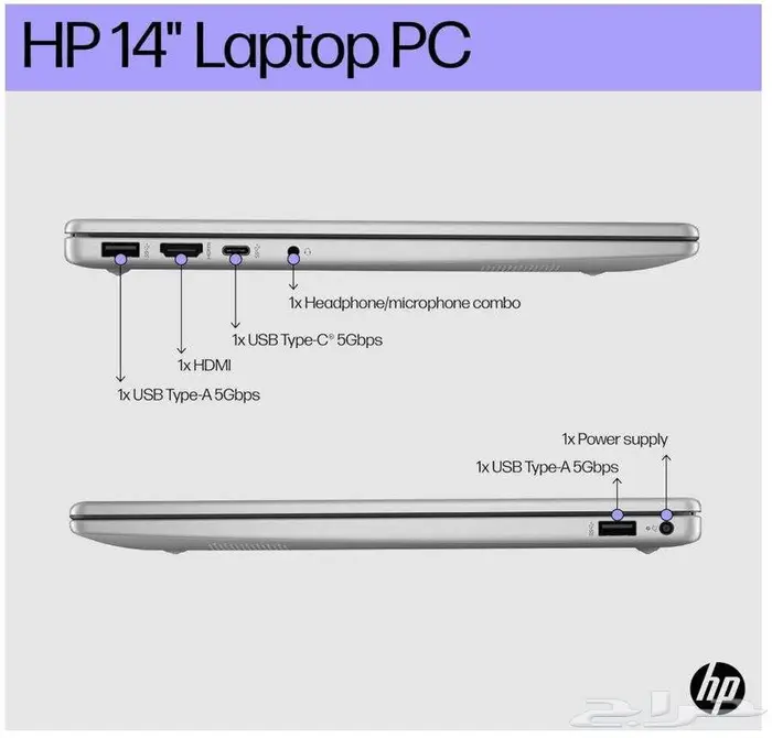 HP Laptop 14-ep1003ne ultra7 16G 1TB جديد لابتوب 4