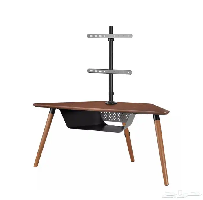 طاولة تليفزيون ارضيه من 37 - 65 بوصه خشبي جديده 3