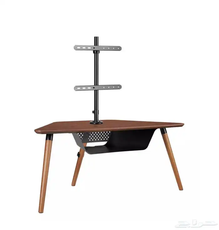 طاولة تليفزيون ارضيه من 37 - 65 بوصه خشبي جديده 2