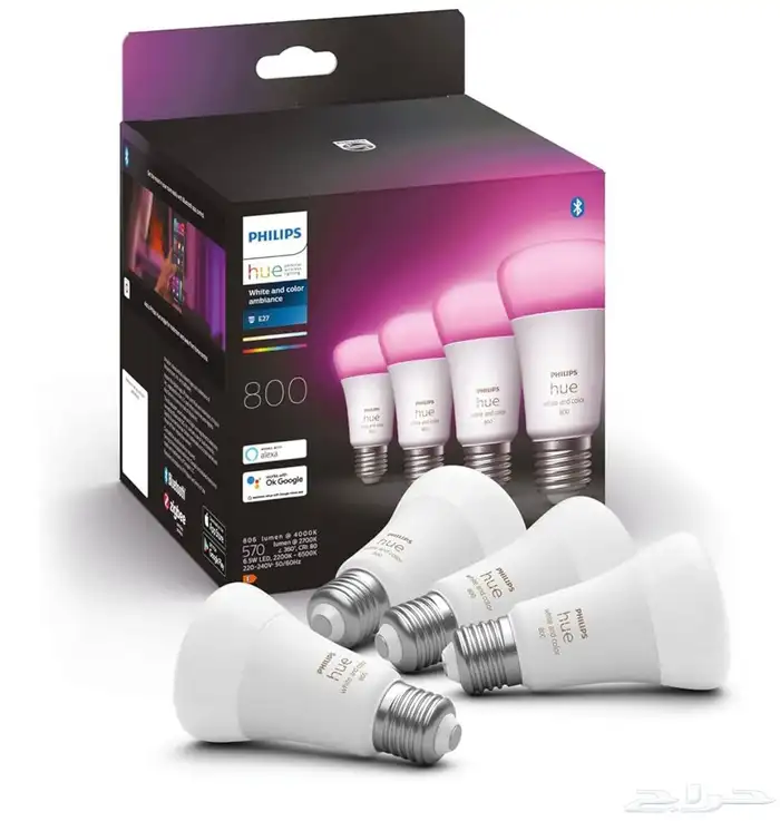 لمبات فيليبس هيو ذكية اصلية Philips Hue Smart Light Bulbs 0
