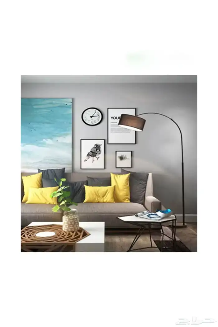 مصباح أرضي دومويك ليد عمودي منحني بتصميم كلاسيكي 3