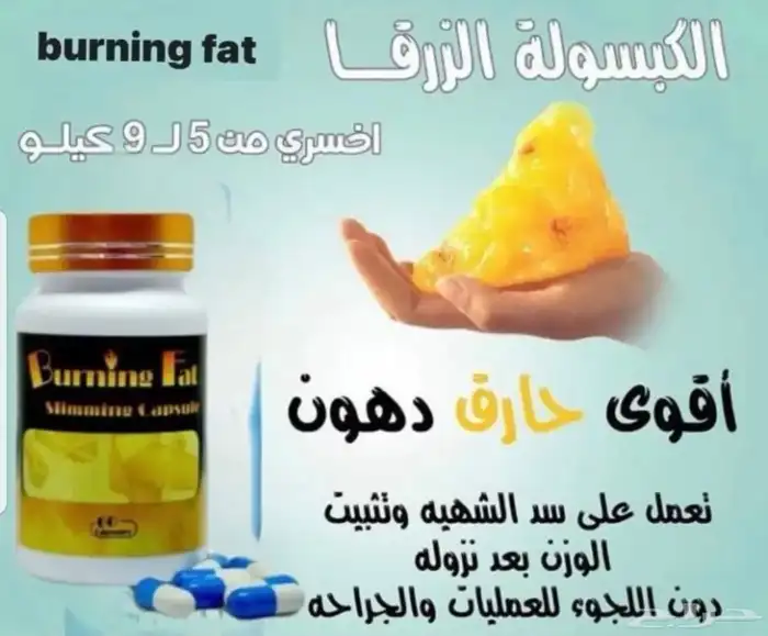 بيرننق فات الأزرق البرازيلي للتنحيف وتخفيف الوزن 60 كبسوله 3