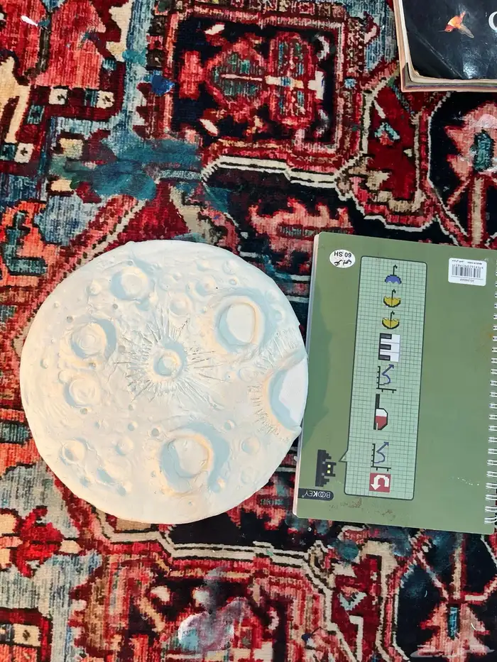 لوحة قمر رسم بعجينه السراميك لوحات رسم 2