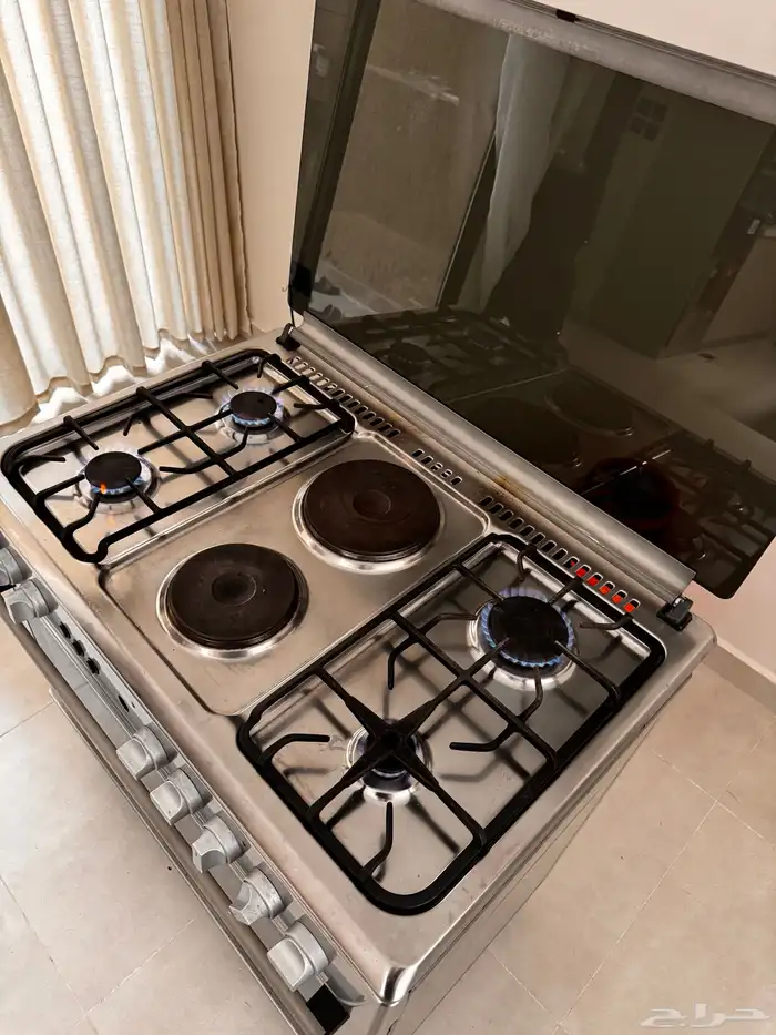 فرن غاز وكهرباء مقاس 90 7