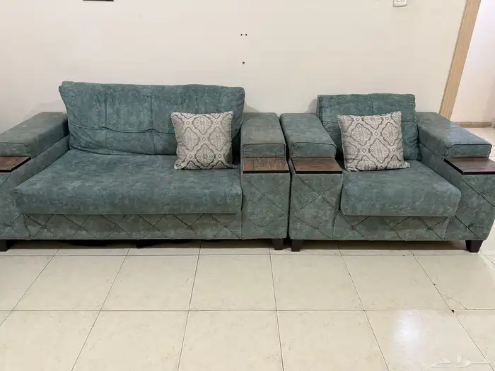 كنب 7 قطع مع طاولة طقم 1
