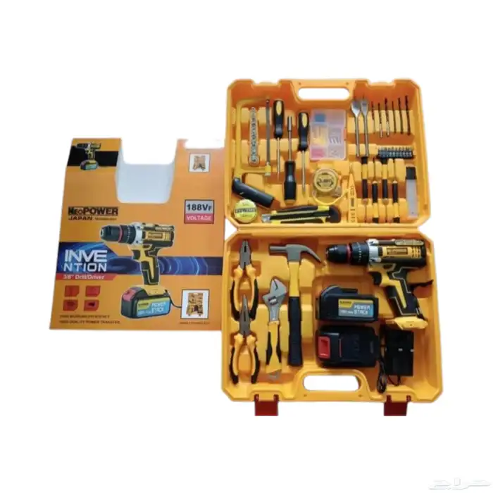 دريل شحن مع عده متكامله 88 فولت ب 210 ريال 0