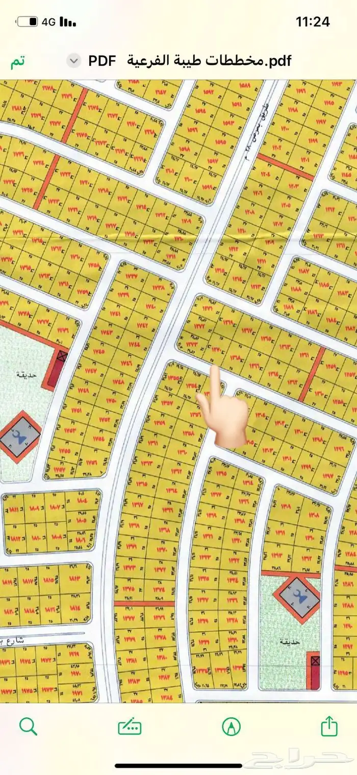 ارض في مخطط طيبه الفرعي الجزء 600 الندى 0