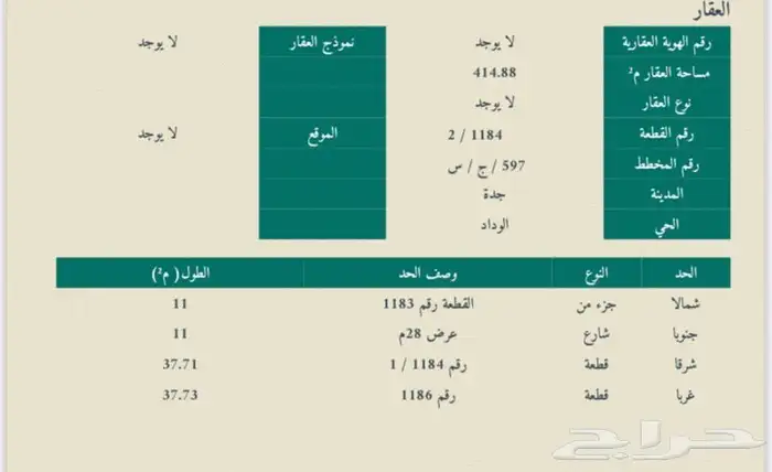 ارض في مخطط طيبه الفرعي 0