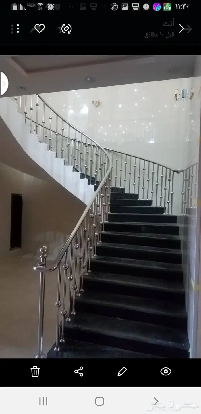 دربزين استيل زاوية لمسة 33