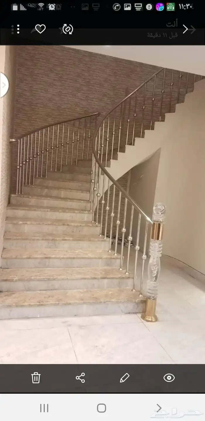 درابزين استيل زاوية لمسة 33