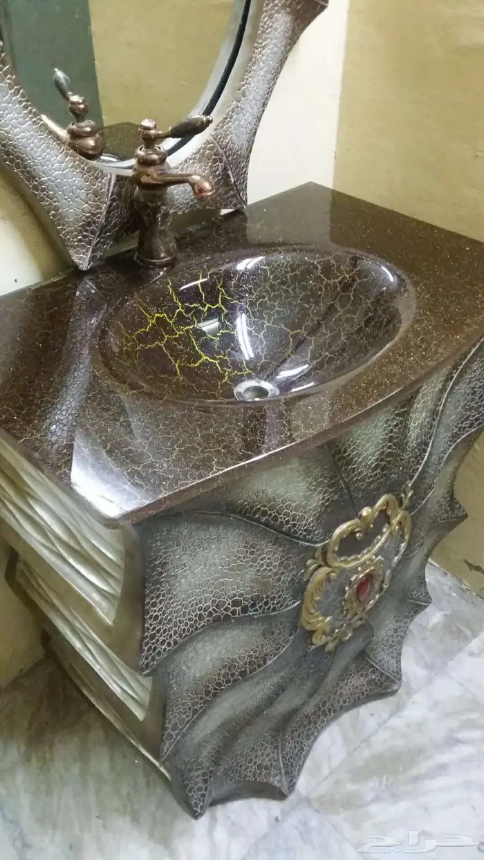 مغسلة ديكور دولاب بالمراية 3