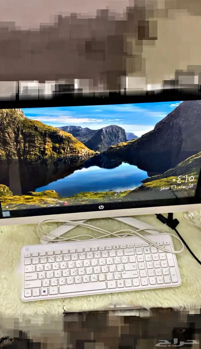 للبيع جهاز كمبيوتر مكتبي hp جديده و ومع كيبورد و ماوس hp 4