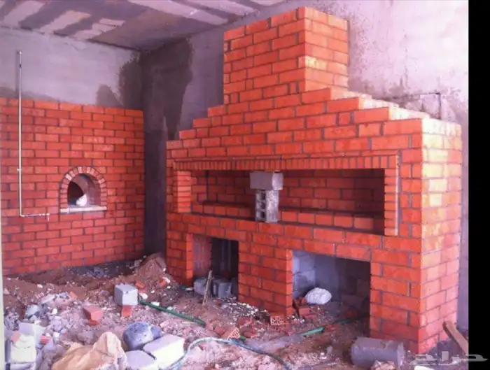 افران بيتزا وخبز للمطاعم شوايات لحم طابوق احمر حراري 4