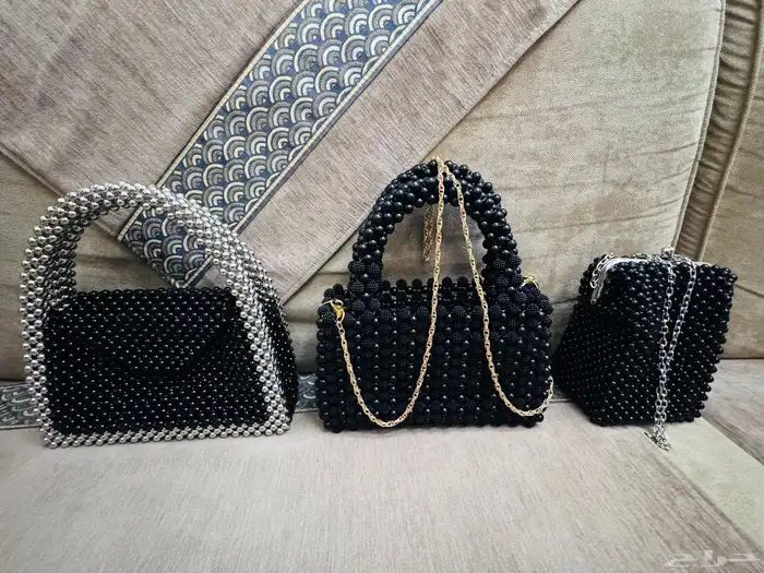 شنط مصنوعه HandMade من الخرز واللولي مجموعه مميزه .  ألحقي 1