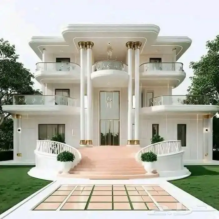 قالب فورمة عمود ديكور واجهة فيلا 4