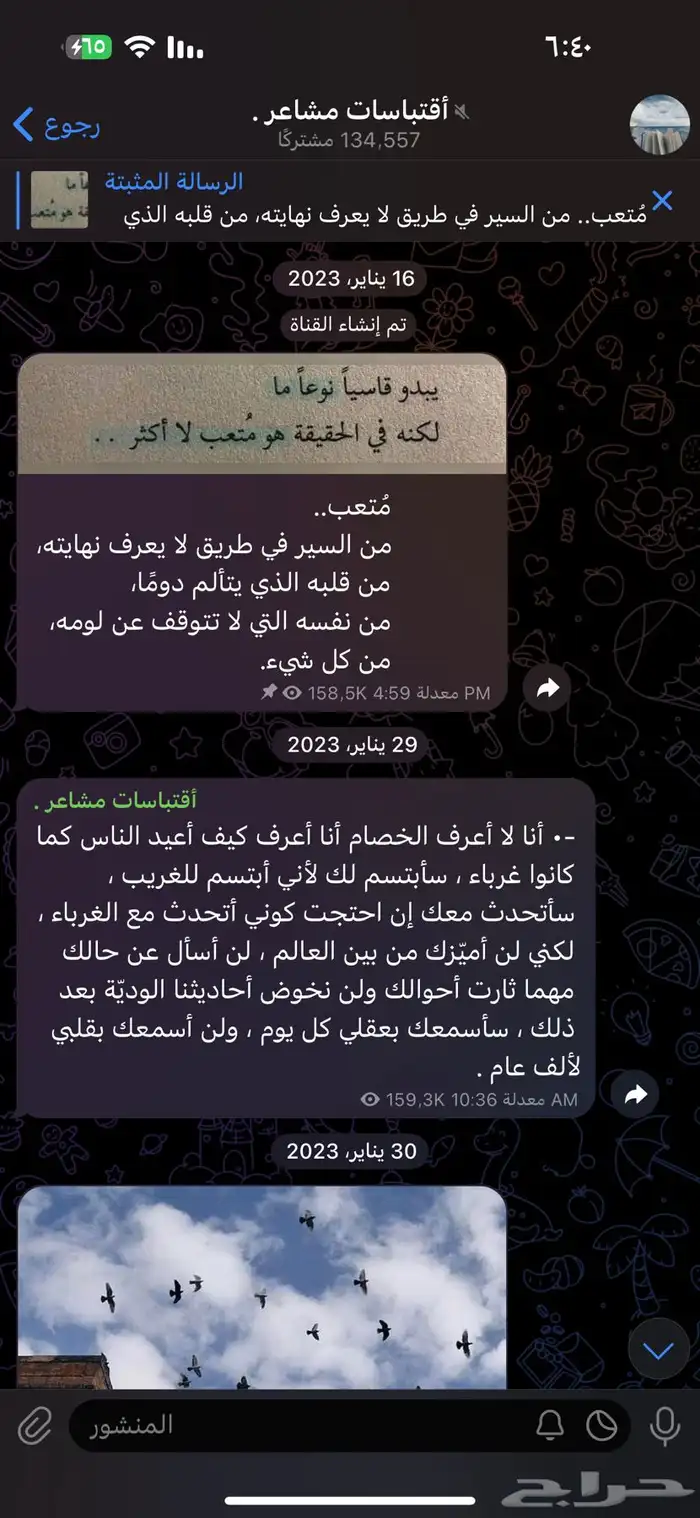 قناة تلجرام 134 الف تم البيع 1