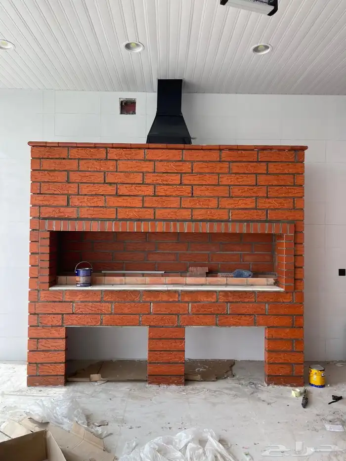 افران بيتزا وخبز للمطاعم شوايات لحم طابوق احمر حراري 9