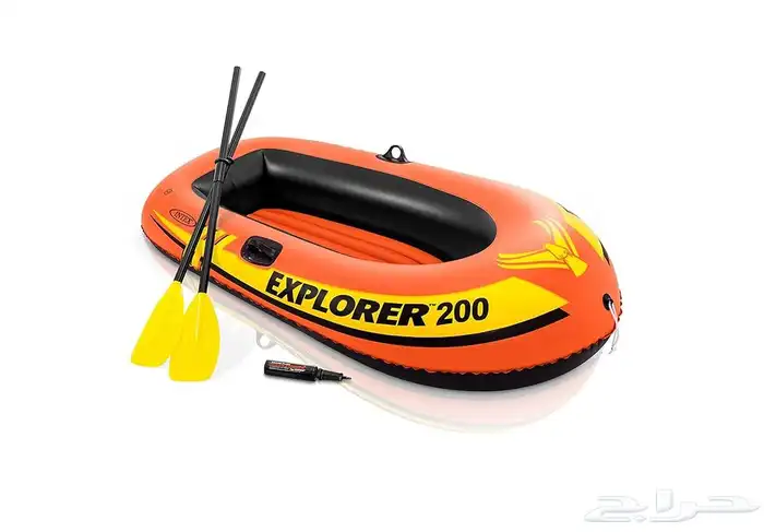 قارب نفخ للمسابح - قارب سباحه للاطفال والكبار مع مجاديف 0