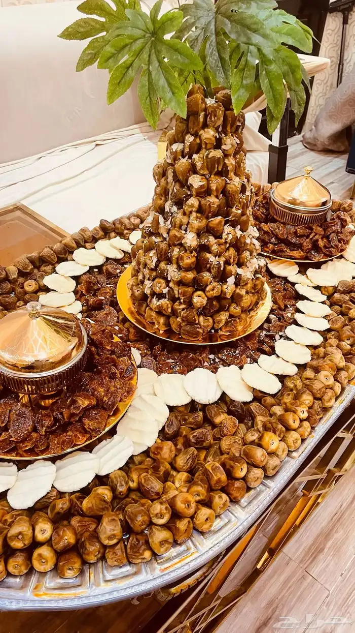 تجهيز صواني التمر والمضير والسمن 8