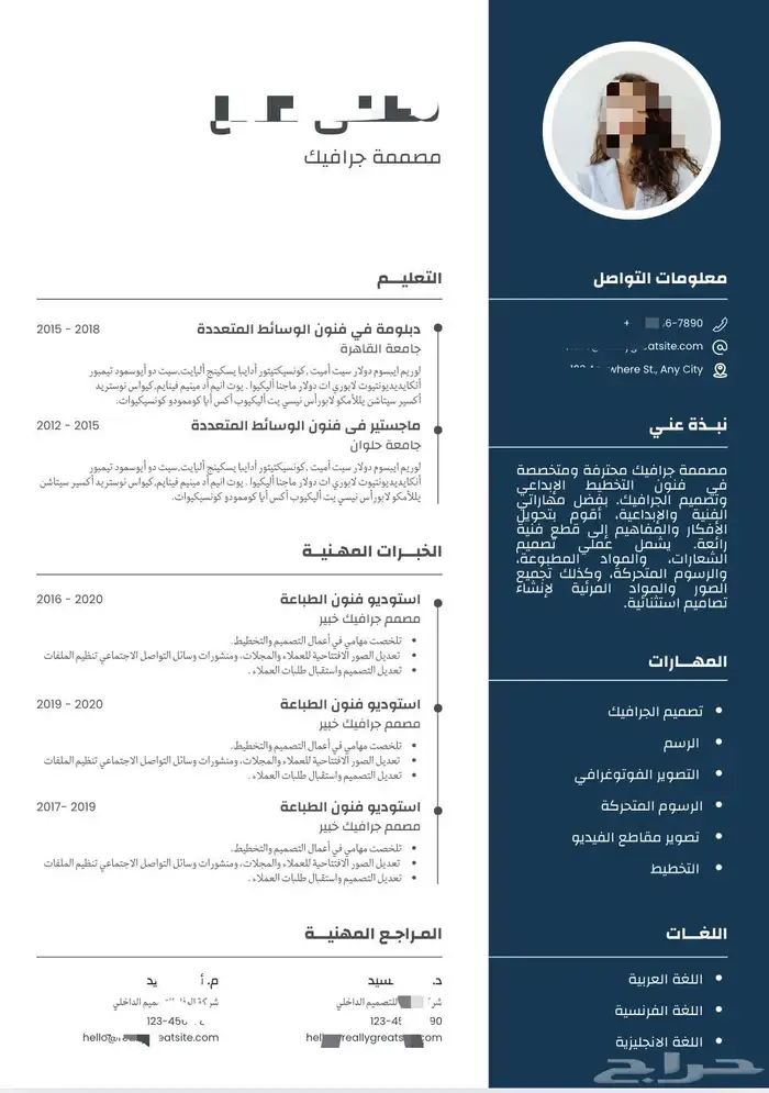 تصميم سيرة ذاتية (CV) احترافية بسعر خرافي 1