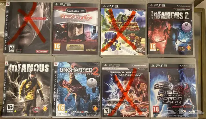 ألعاب PS3 بلاي ستيشن 3 نظيفة وتلمع للبيع (بجدة ويمكن الشحن) 1
