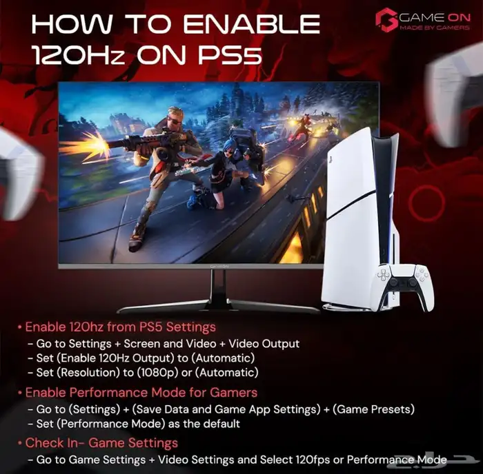 شاشة العاب احترافية بيضاء 190hz   FHD   24inch 6