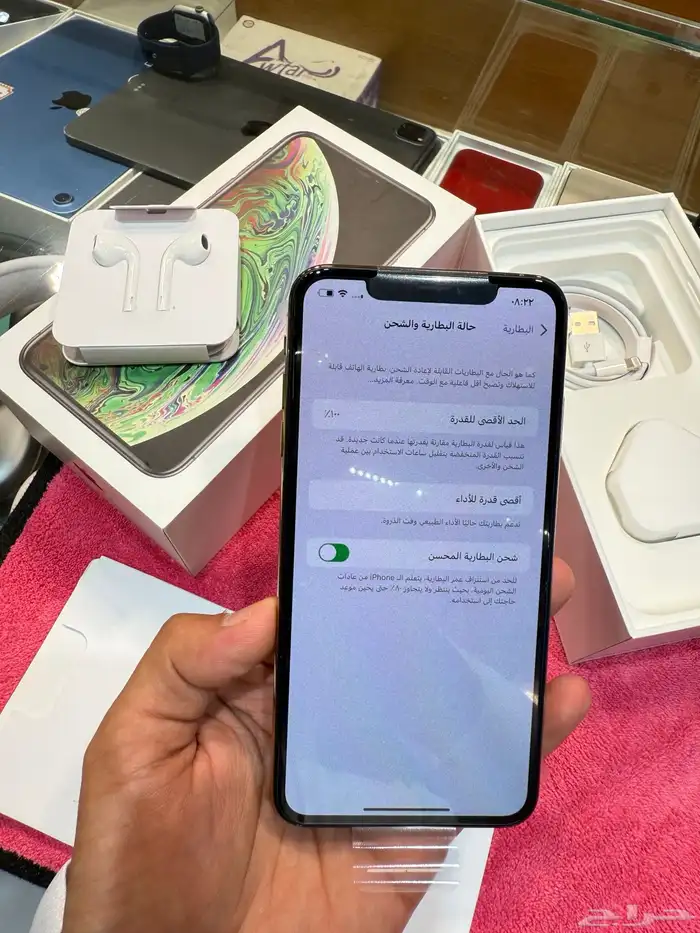 آيفون اكس اس ماكس 512 قيقاء بطارية 100  جديد م خزن لم يستخدم 9