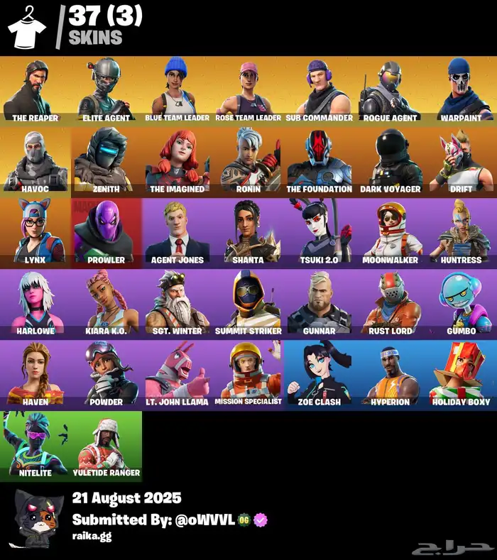 حساب فورت طور الزومبي القديم سيزون 3 كامل 0