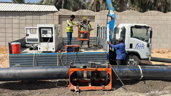 تركيبات و لحام انابيب البولي ايثيلين HDPE pipe welding 5