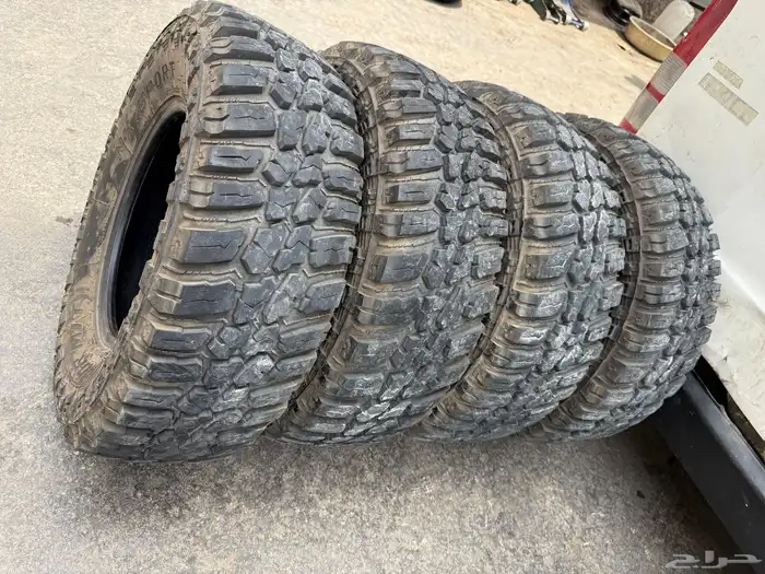 كفرات حجريه شبه الجديد كوبر مقاس الكفرات 17-70-295 5