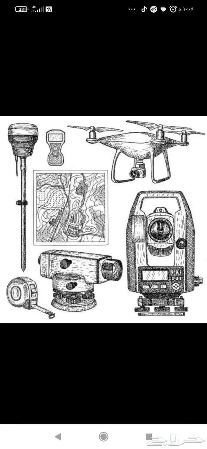 فريق مساحة GPS مع Total Station جاهز للعمل 0