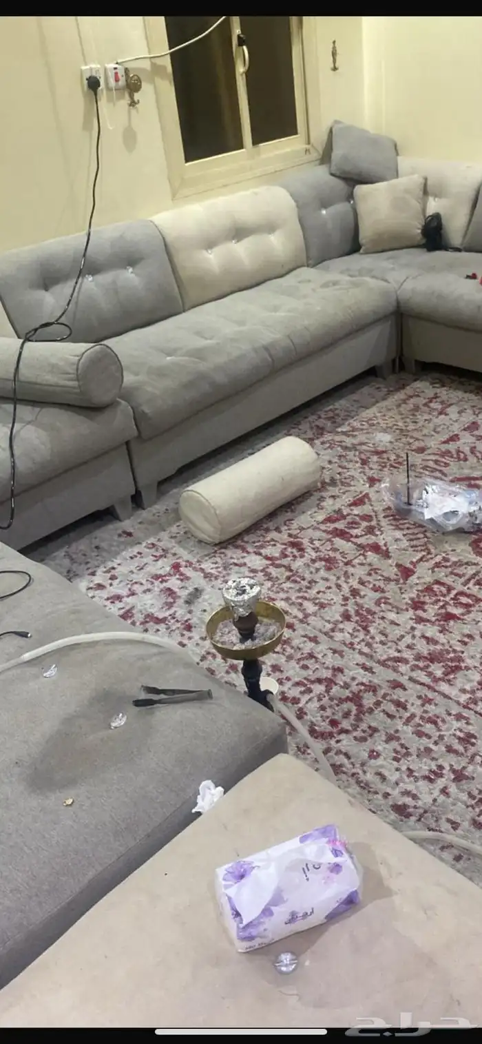 غرفه نوم وجلسه كنت مع الفرشه وطاولت تلفزيون 1