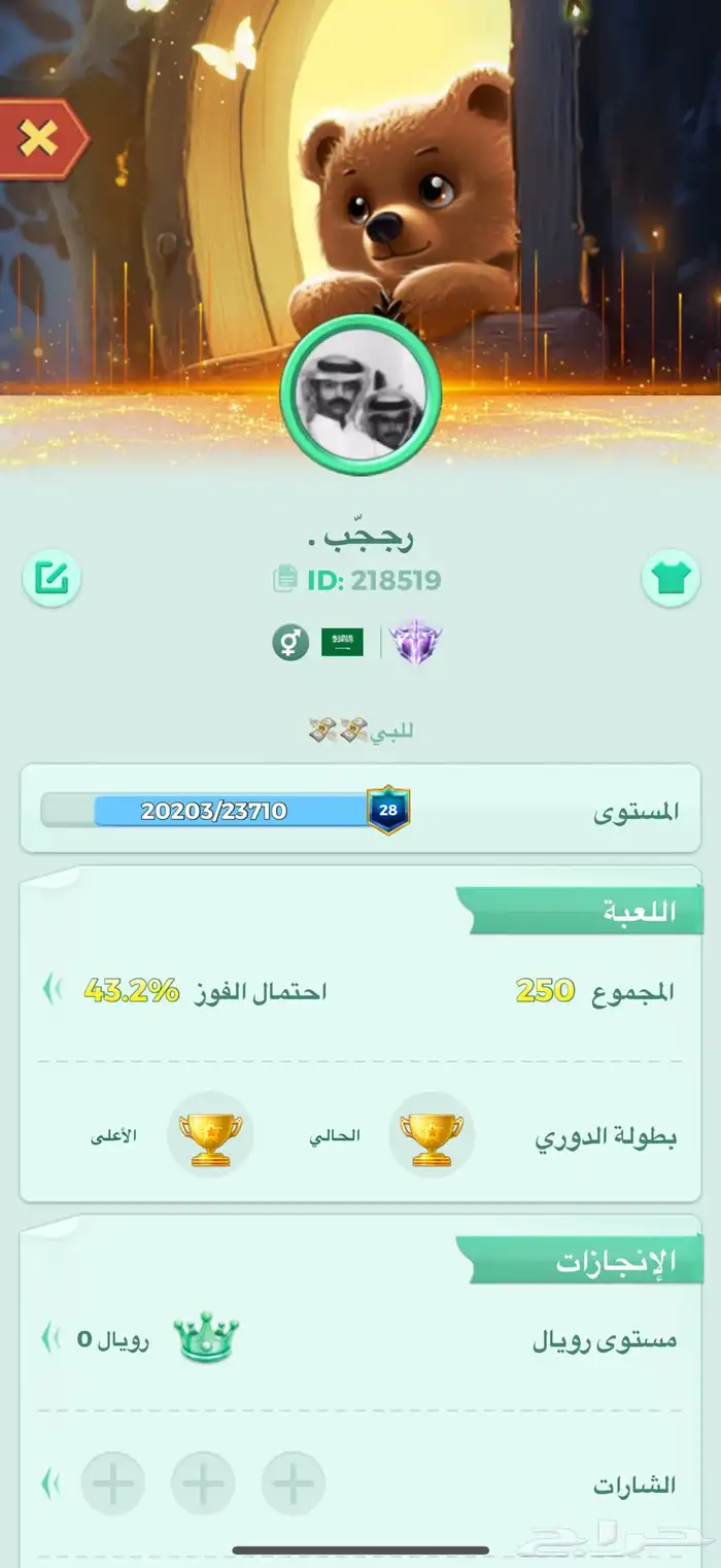 حساب لودو مستوى 28 ايدي مميز جدا ست ارقام من اللعبه نفسها 0