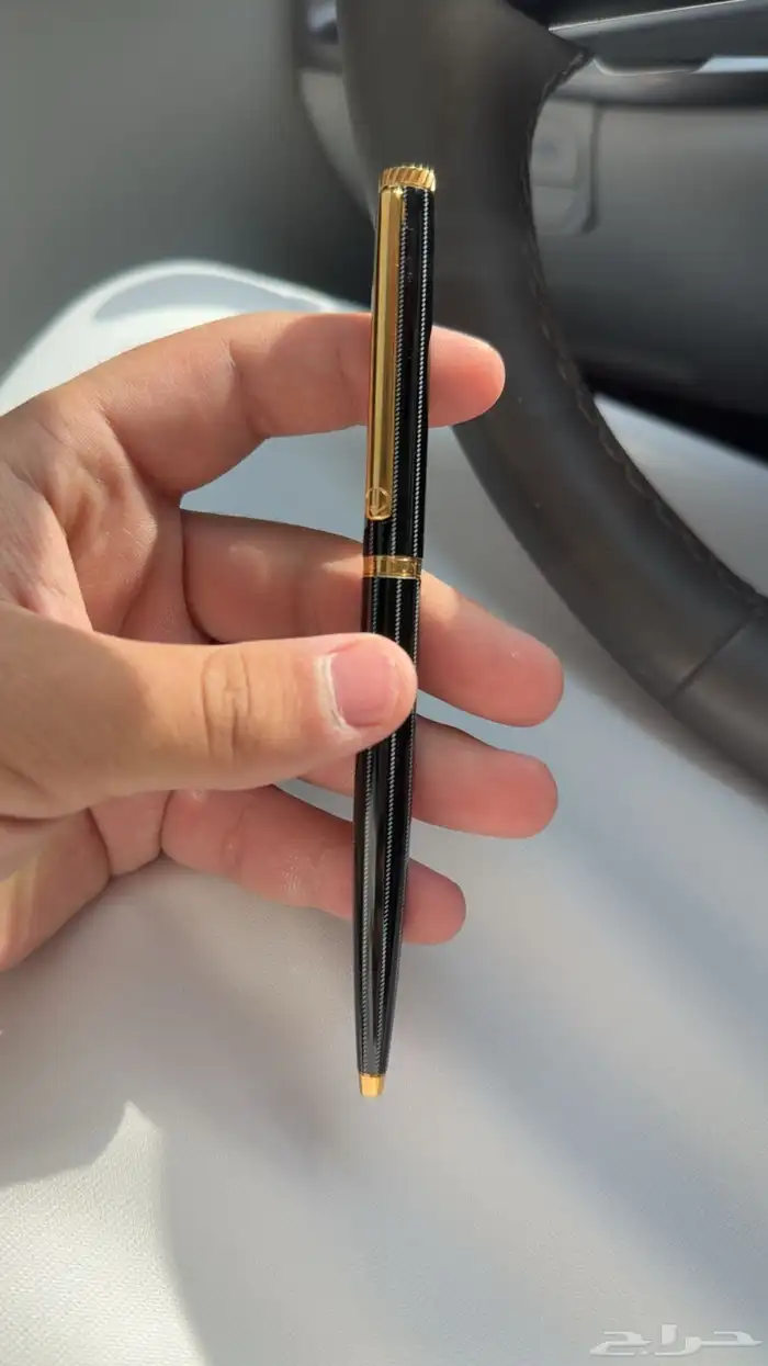 قلم dunhill اسود كاربون فايبر اصلي 2